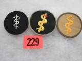 (3) Nazi Medical Sleeve Trade Patches