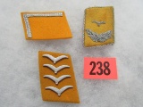 (3) Wwii Luftwaffe Collar Tabs