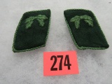 Matched Set Wwii Nazi Collar Tabs