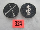 (2) Wwii Nazi Cloth Sleeve Trade Patches