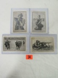 Nazi Wehrmach Postcards Lot (4)