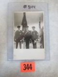 Rppc 1930's Honor Guard W/nazi Banner
