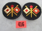 (2) Wwii U.S. Army Signal Corps Patches