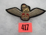 British Bullion Army Air Corps Pilot Badge