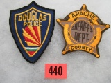 (2) Vintage Az Police Patches