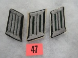 Wwii Nazi Collar Tabs Lot Of (3)