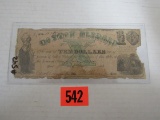 Civil War Confederate $10.00 Note