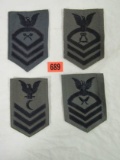 (4) Wwii Vintage Usn Ratings Patches