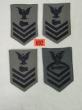 (4) Wwii Dated Usn Ratings Patches