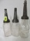 Lot of (3) Antique 1 Qt. Glass Oil Bottles Inc. Amco