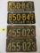 Original 1928 & 1929 Michigan Matched Pair License Plate