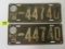 Antique 1918 Michigan Matched Pair License Plates