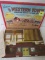 NOS 1950 C&B Western Town Motion Picture Punch Out Playset