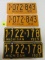 1929 & 1930 Michigan License Plate Matched Pairs