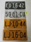 1947, 1948, 1949 Michigan License Plate Lot