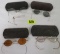 Grouping of Antique Spectacles In Leather Cases