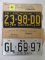 1950s Michigan License Plate Lot Inc. 1950 Passanger and 1954 Commercial