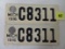 1916 Michigan Matched Pair License Plates