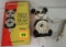 Vintage Panda Bear Animated Wall Clock w/ Original Box