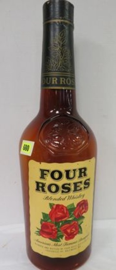 Large 5 Gallon Four Roses Whiskey Advertising Display Bottle