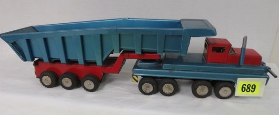 1960s SSS International Tin Friction Dump Truck