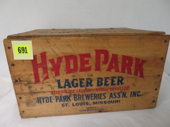 Excellent Vintage Hyde Park Beer Advertising Crate
