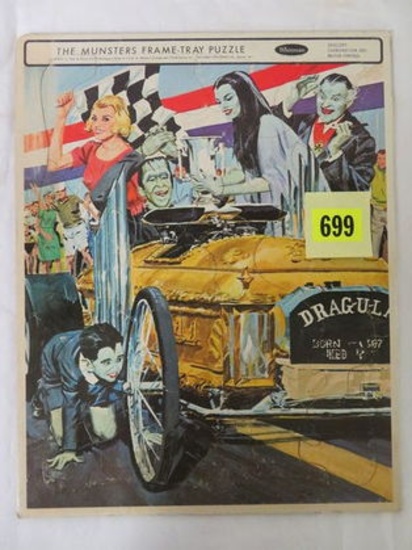 Rare 1965 The Munsters Frame - Tray Puzzle 11" x 14" Dragula Hot Rod Racing
