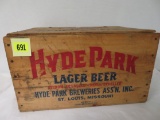 Excellent Vintage Hyde Park Beer Advertising Crate