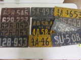 Collection of Antique 1910s-1930s New York License Plates