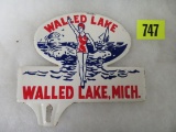 Original Walled Lake Michigan License Plate Topper