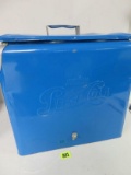 Drink Pepsi Cola Embossed Metal Advertising Cooler / Ice Chest