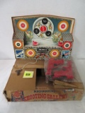 Vintage Wyandotte Wind Up Tin Litho Shooting Gallery In Orig Box