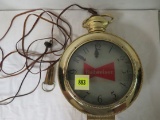 Outstanding Vintage Budweiser Rotating Pocket Watch Clock