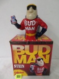 Budweiser BUD MAN Beer Stein w/ Orig Box