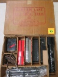 Vintage 1950s Marx Stream Line Tin Litho Electric Train Set in Original Box