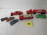 Lot of (7) Vintage Tootsie Toys, As Shown includes Mobil Tanker