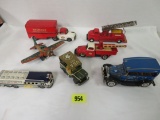Collection of Vintage Japan Tin Litho Vehicles Inc. Greyhound Bus