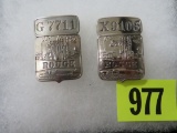 Lot of (2) Ford Rouge Auto Worker Badges