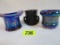 Lot of (3) Westmoreland Toothpicks Inc. Carnival Glass Top Hat