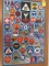 Framed Collection of 50 Military Patches Inc. Marine, Airborne, Infantry, etc.