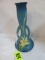 Antique Roseville Pottery Blue Zephryl Lily Bud Vase 7