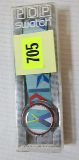 Original Vintage Pop Swatch Wrist Watch, MIB