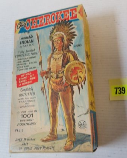 1960s Marx "Chief Cherokee" Action Figure in Original Box