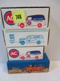 Lot of (4) Ertl 1:25 Scale AC Delivery Truck Advertising Banks, MIB