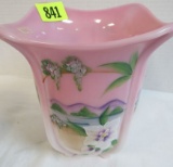 Beautiful Fenton Rosalene Hand Painted 7