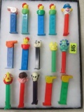 Lot of (15) Vintage Assorted Pez Dispensers Inc. Clown, Whistle, Etc.