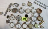 Large Grouping of Assorted Pocket Watches and Parts