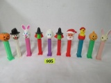 Lot of (10) Vintage Holiday Pez Dispensers Inc. Easter, Halloween and Christmas