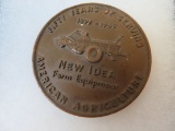 Original 1949 New Idea Farm Equipment Bronze Medal