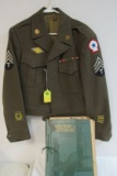 WWII Named Military Grouping Inc. Ike Jacket, Scrapbook, and Other Ephemera